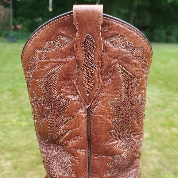 Vintage Dan Post Teju Lizard and Leather Size 7.5 - Picture 6 of 12
